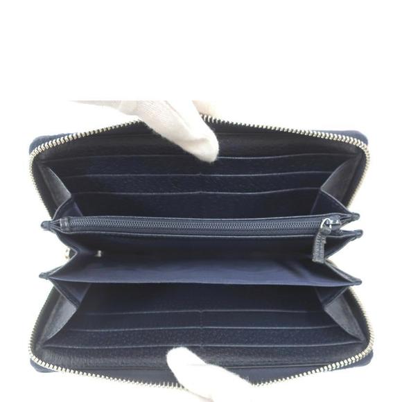 GUCCI GG Round Long Wallet Navy Blue - Picture 3 of 8